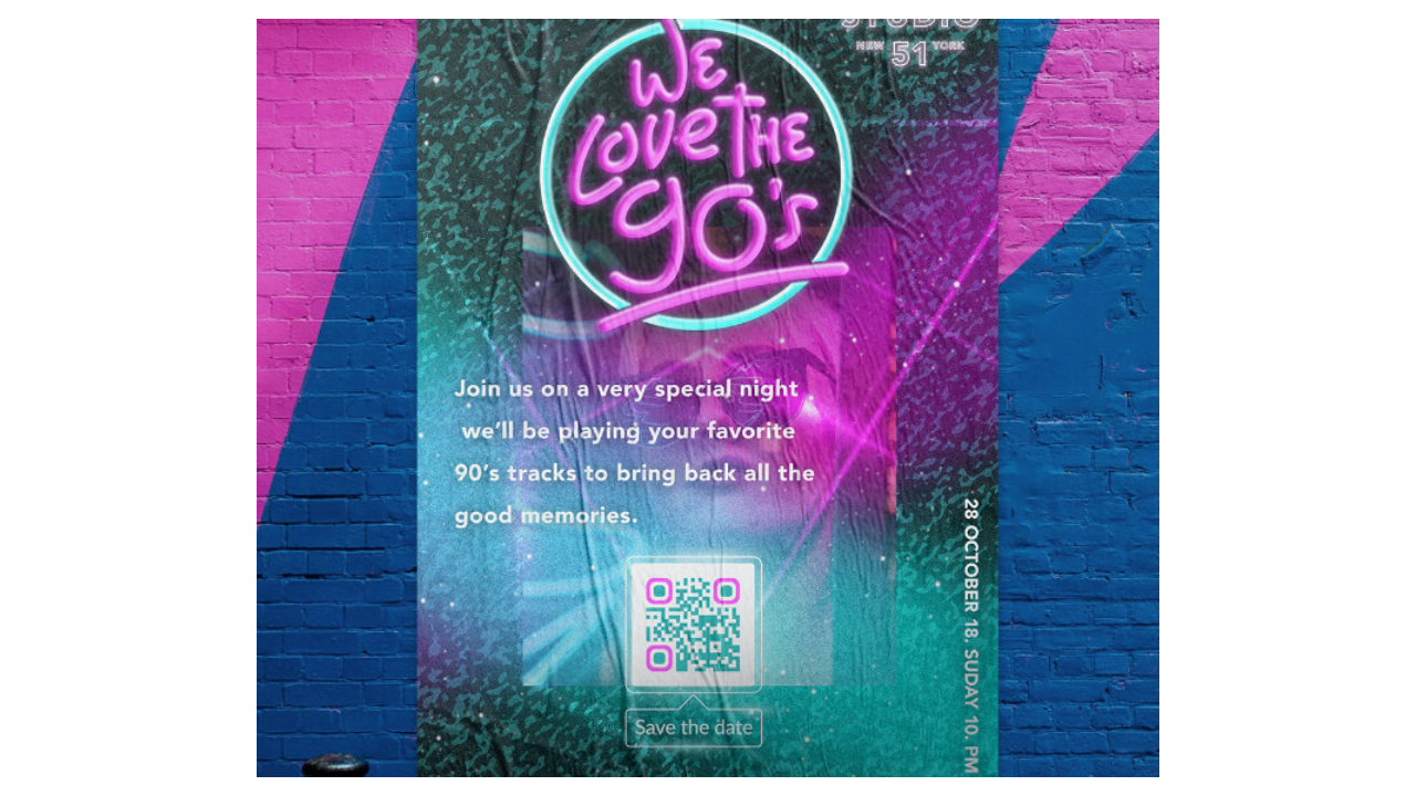 Design eines Plakats der interaktiven QR-Ausgabe