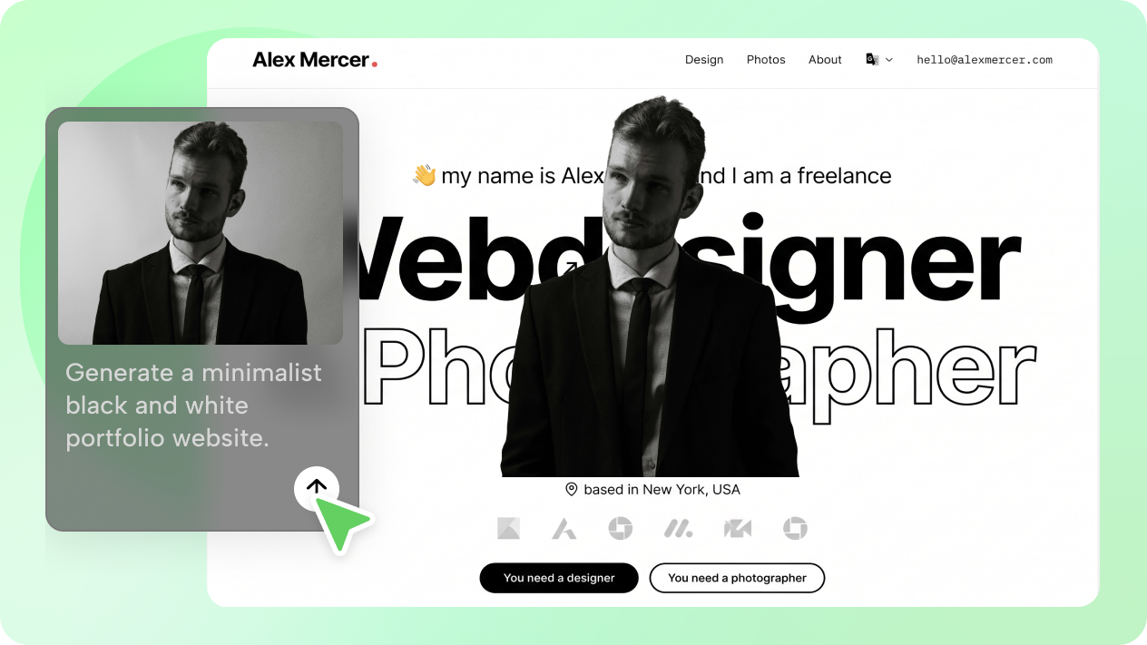 Turn creative ideas into professional portfolio artwork instantly