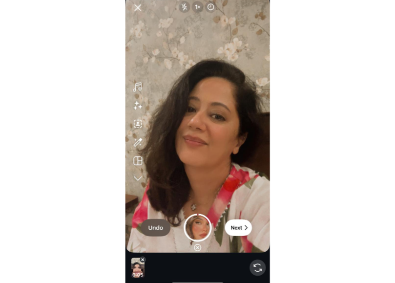 Instagram beauty effect example