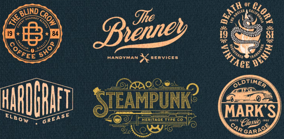 Vintage retro style - the best graphic logo design