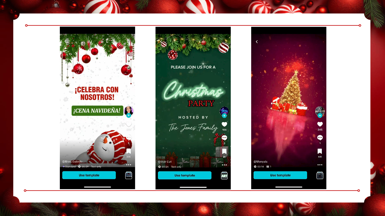 Christmas card template for greetings