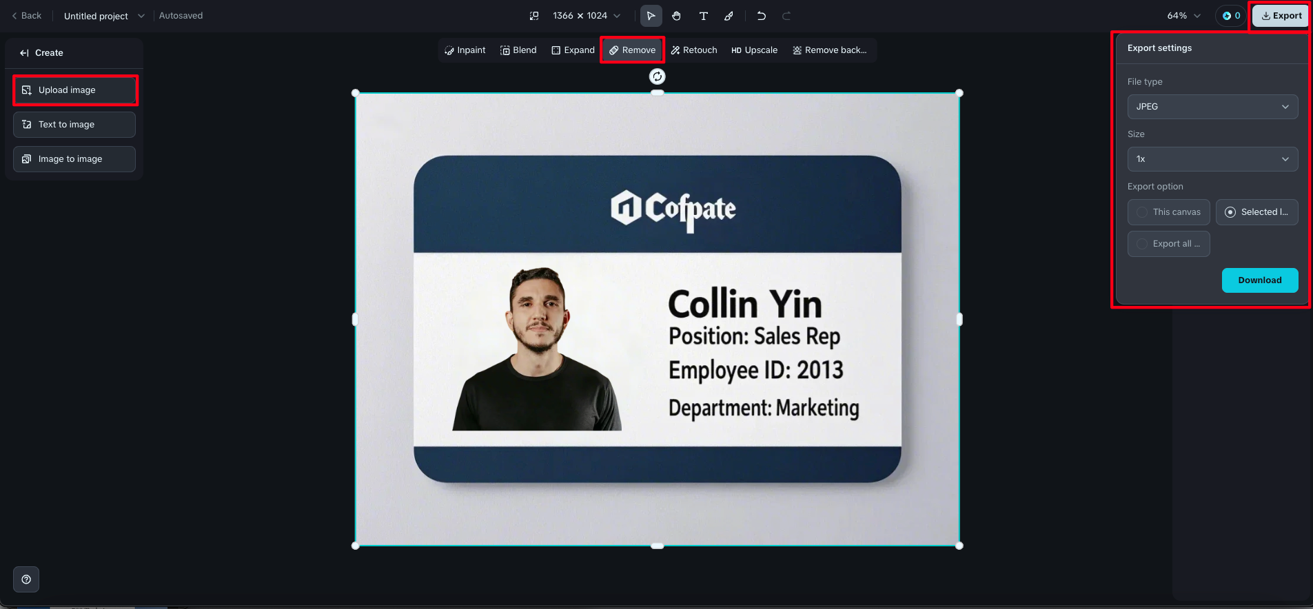 Employee card maker