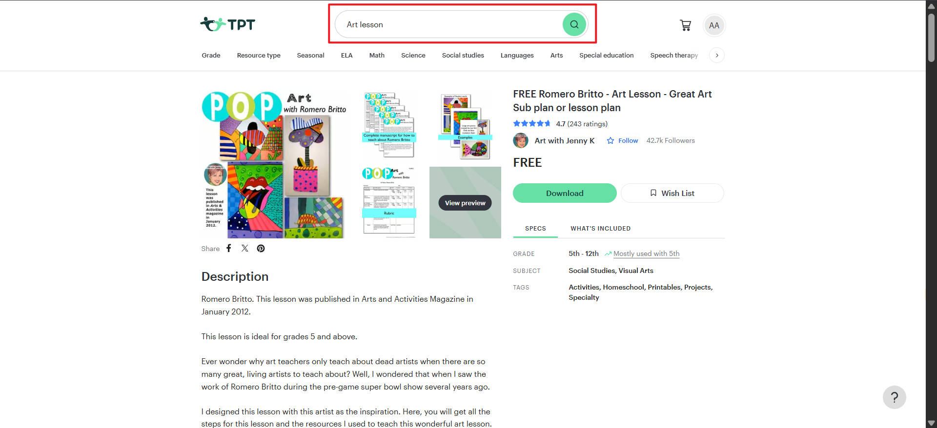 art teacher lesson plans