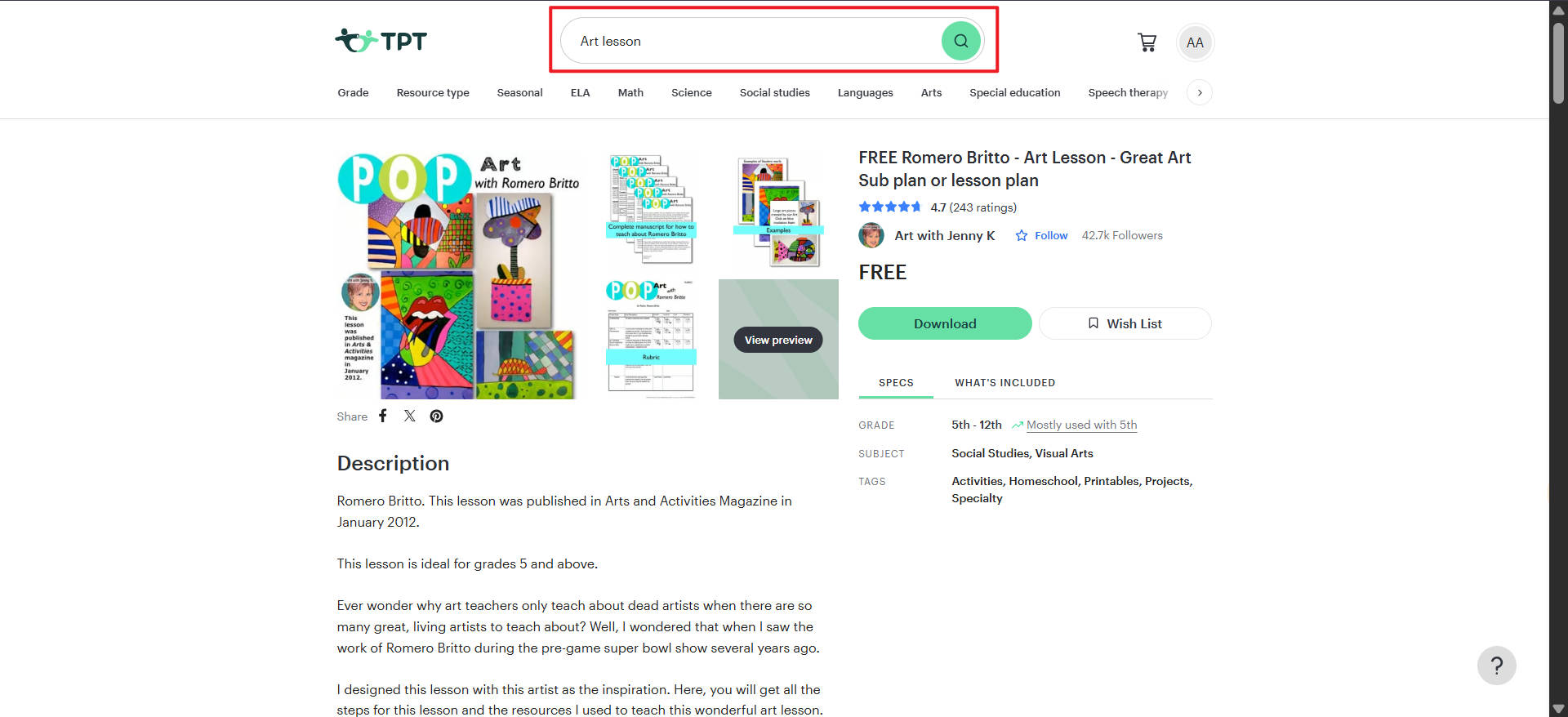 art teacher lesson plans