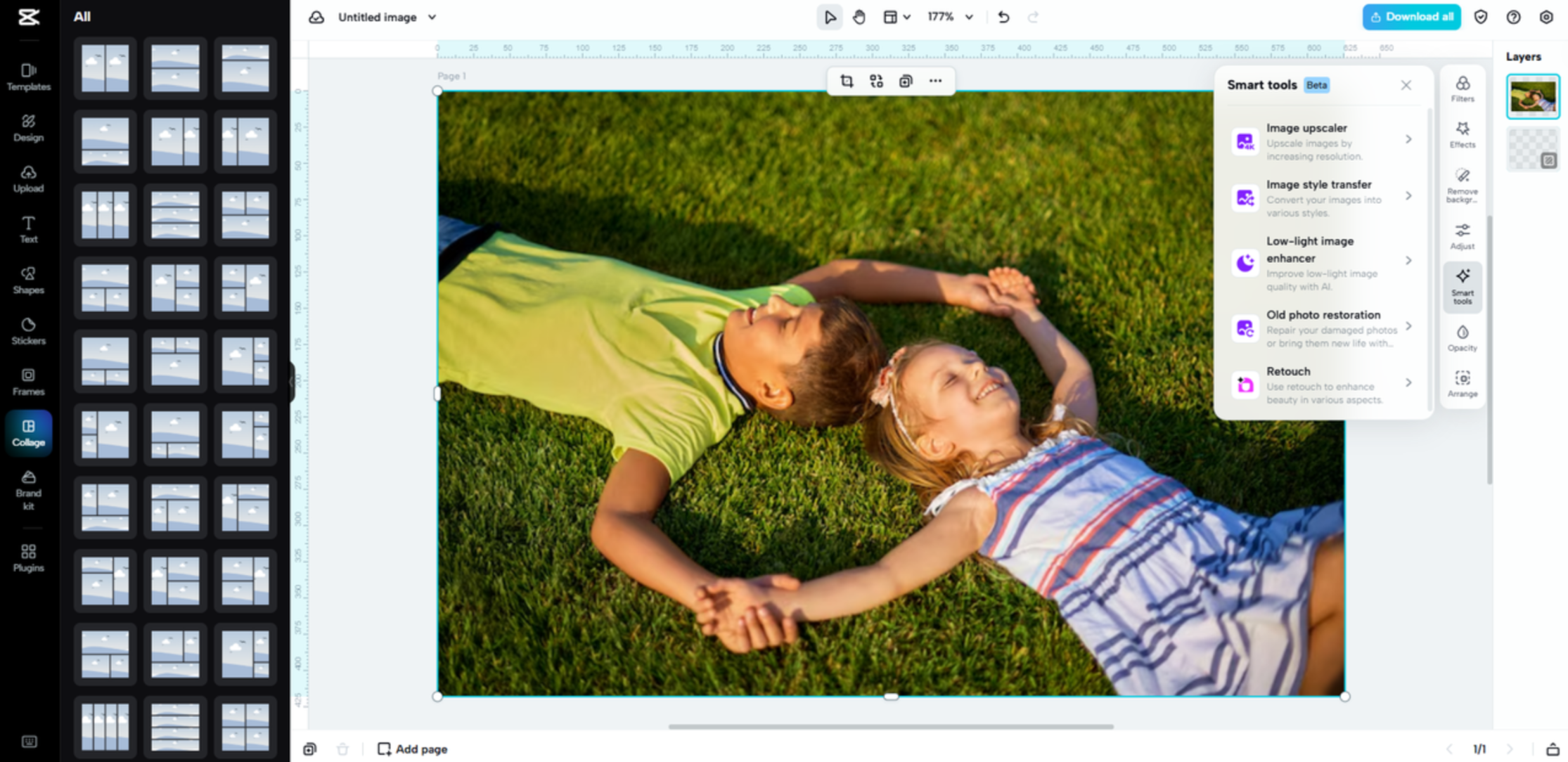 Interface of CapCut Web - an easier way to edit images like a pro