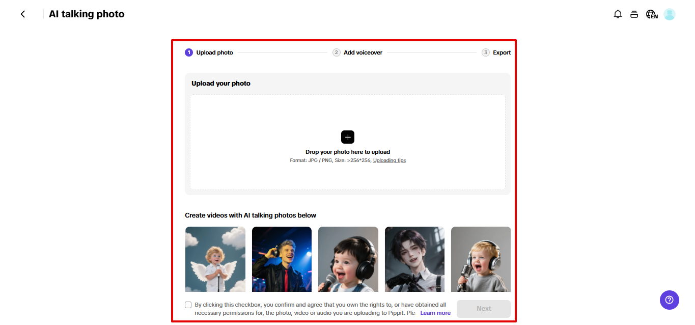 AI photo to avatar maker in Pippit