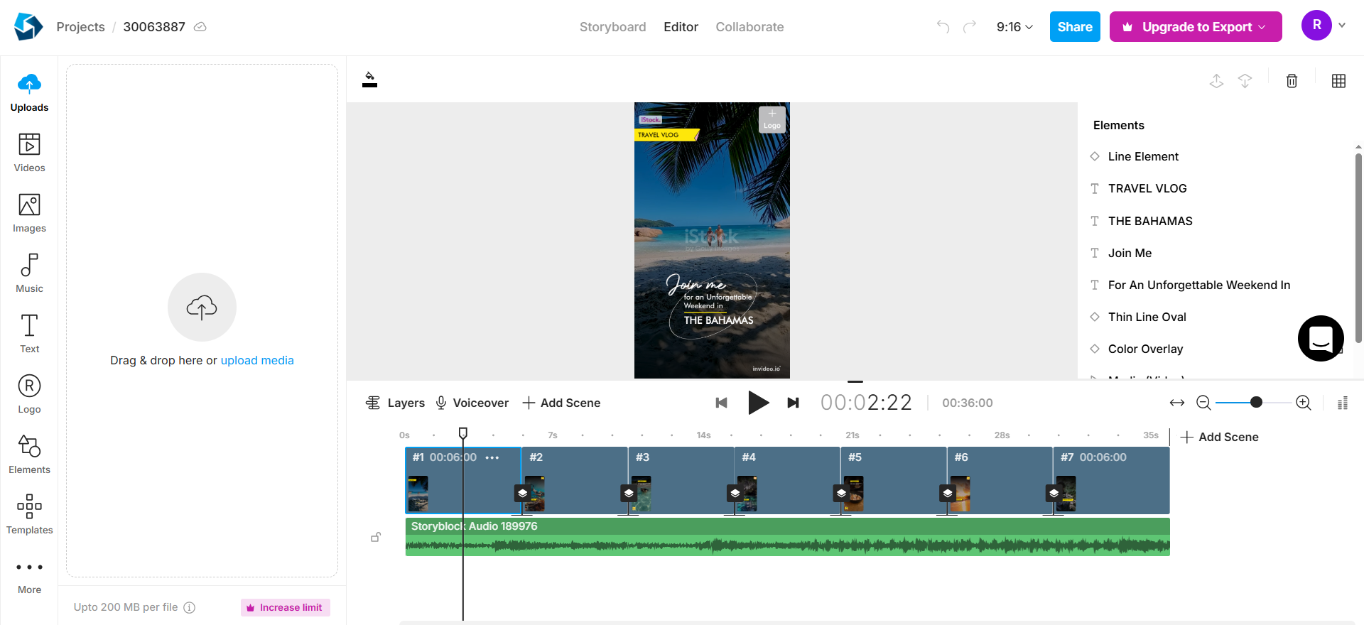 VideoCreek video intro interface