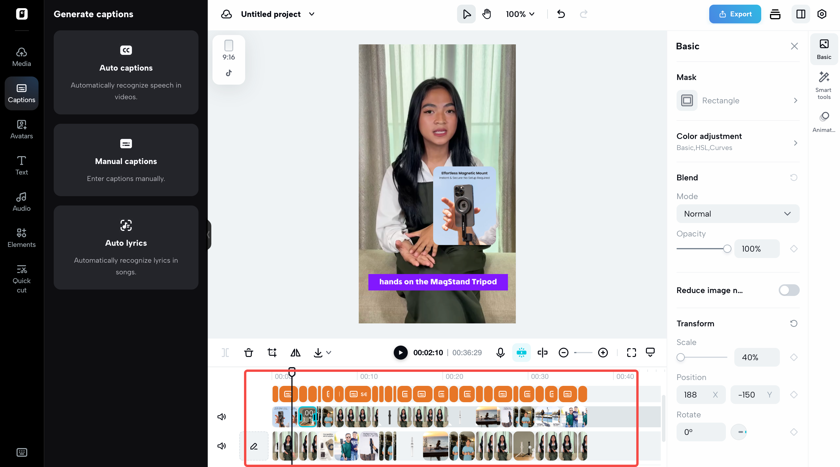 Precision editing with multi-track editing