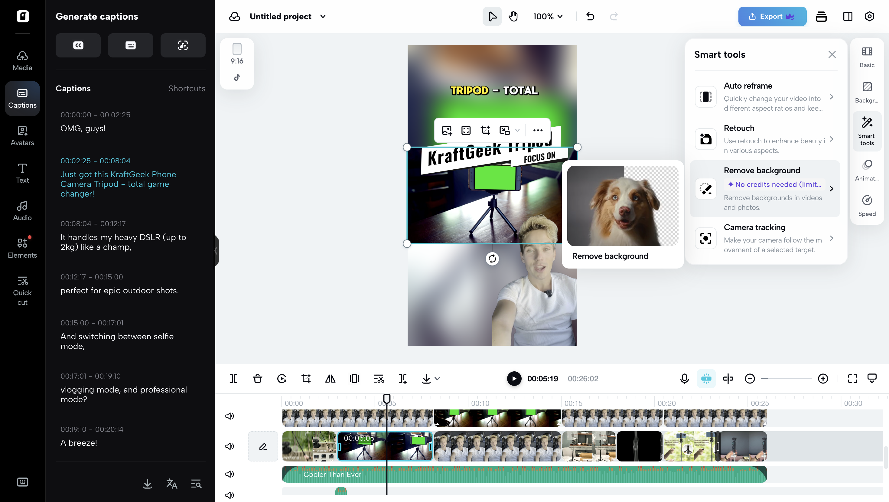 AI background removal
