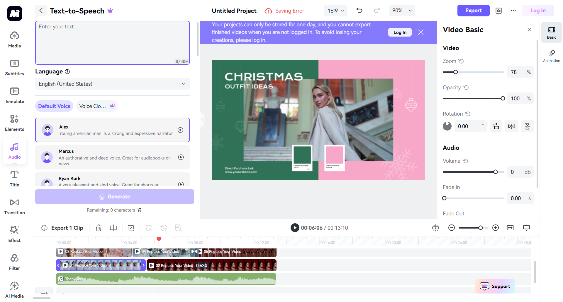 Media.io-Schnittstelle