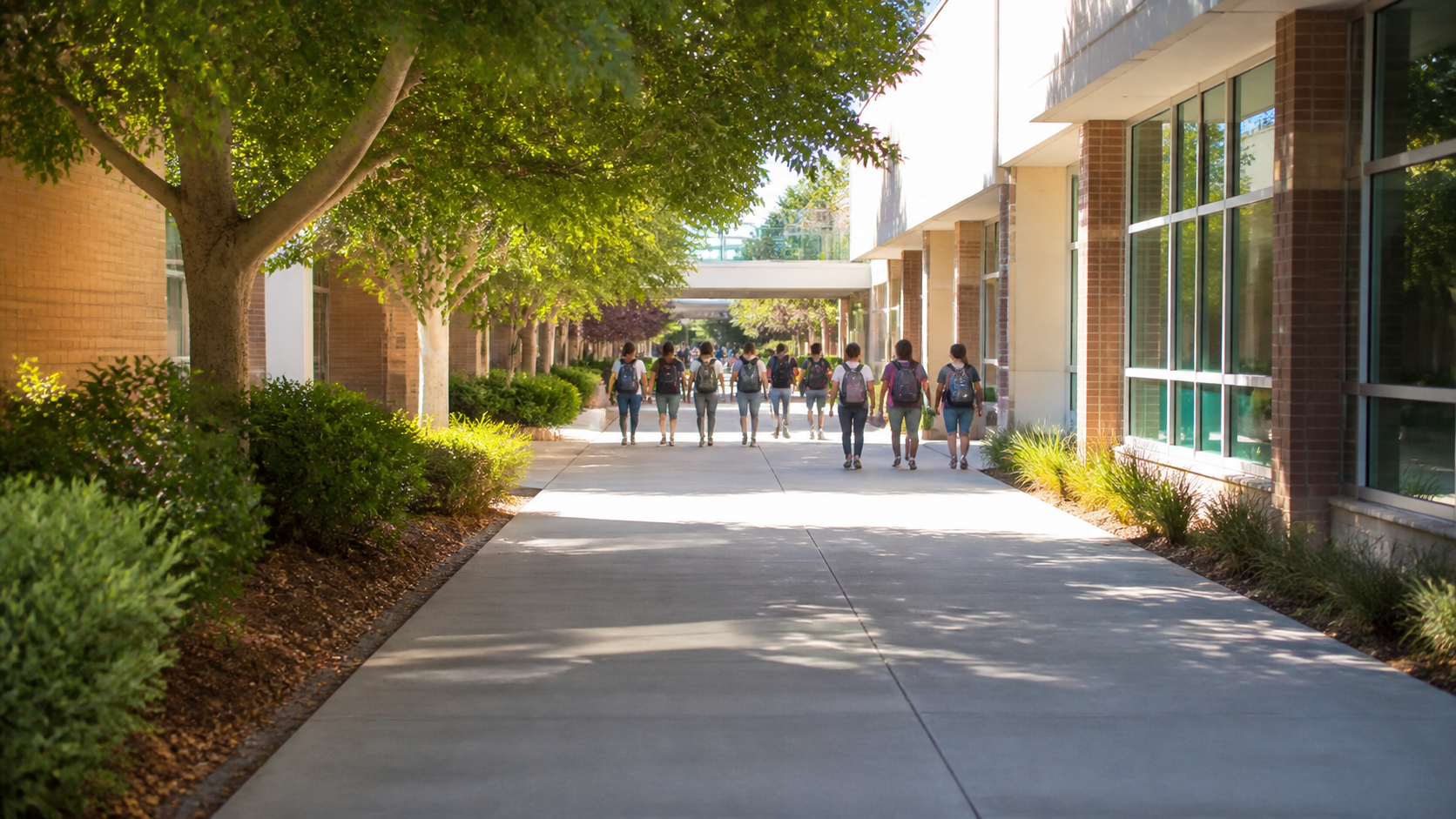 Campus walkway example