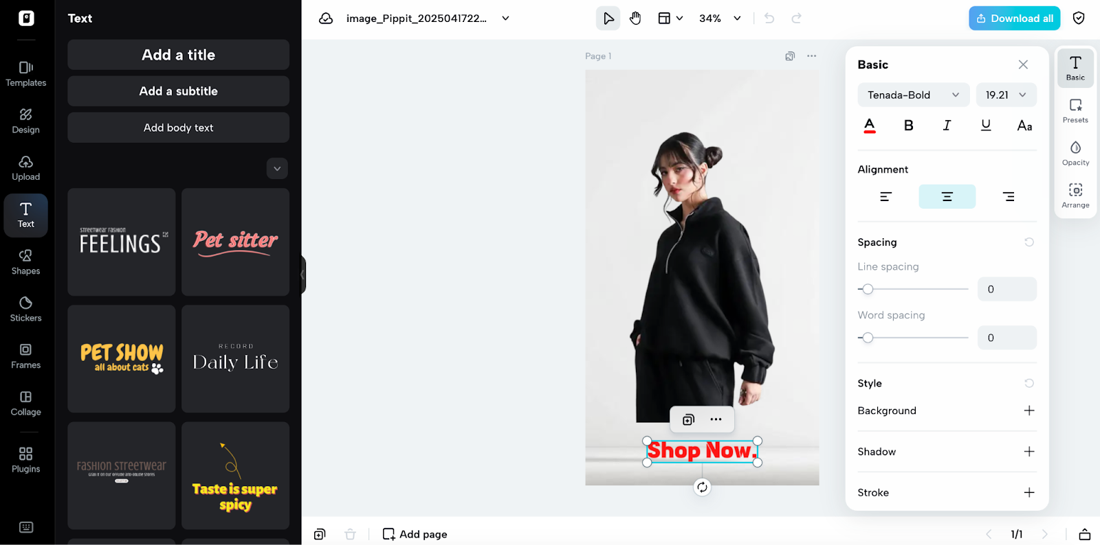 Design clickable product feature showcases