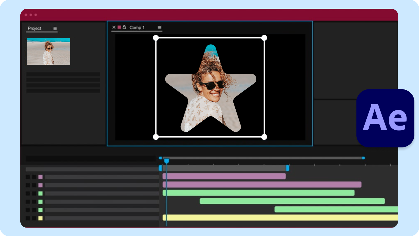 After-Effects-Maskenformschicht