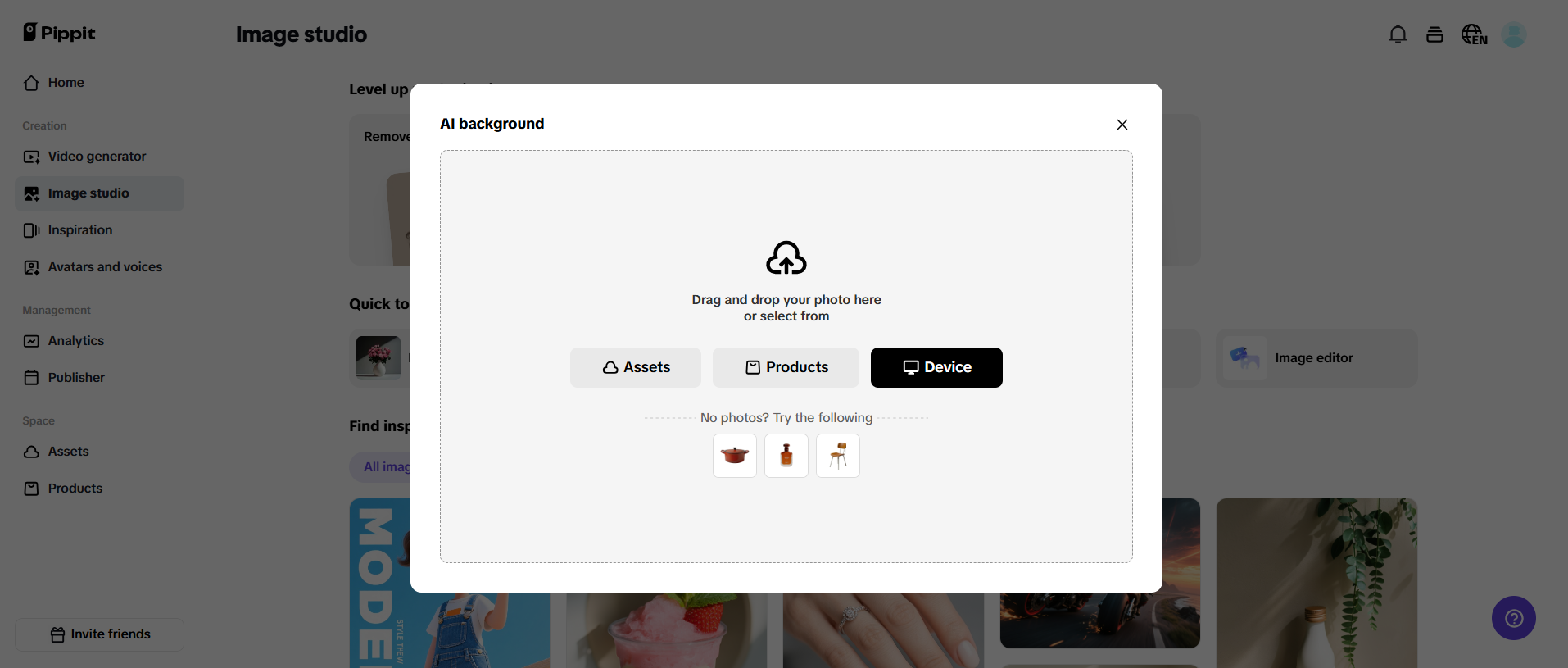 Change background in seconds