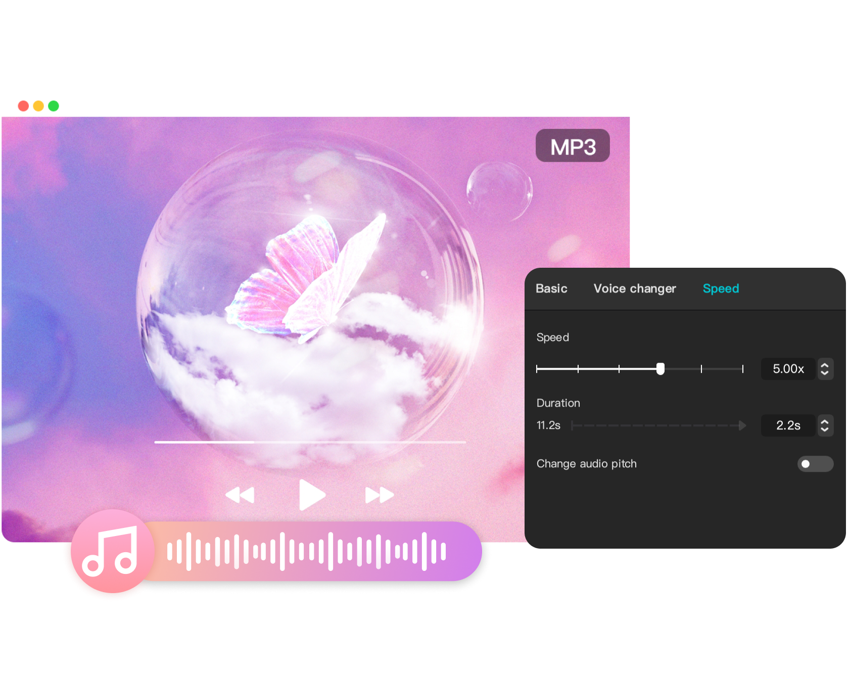 CapCut's music speed changer