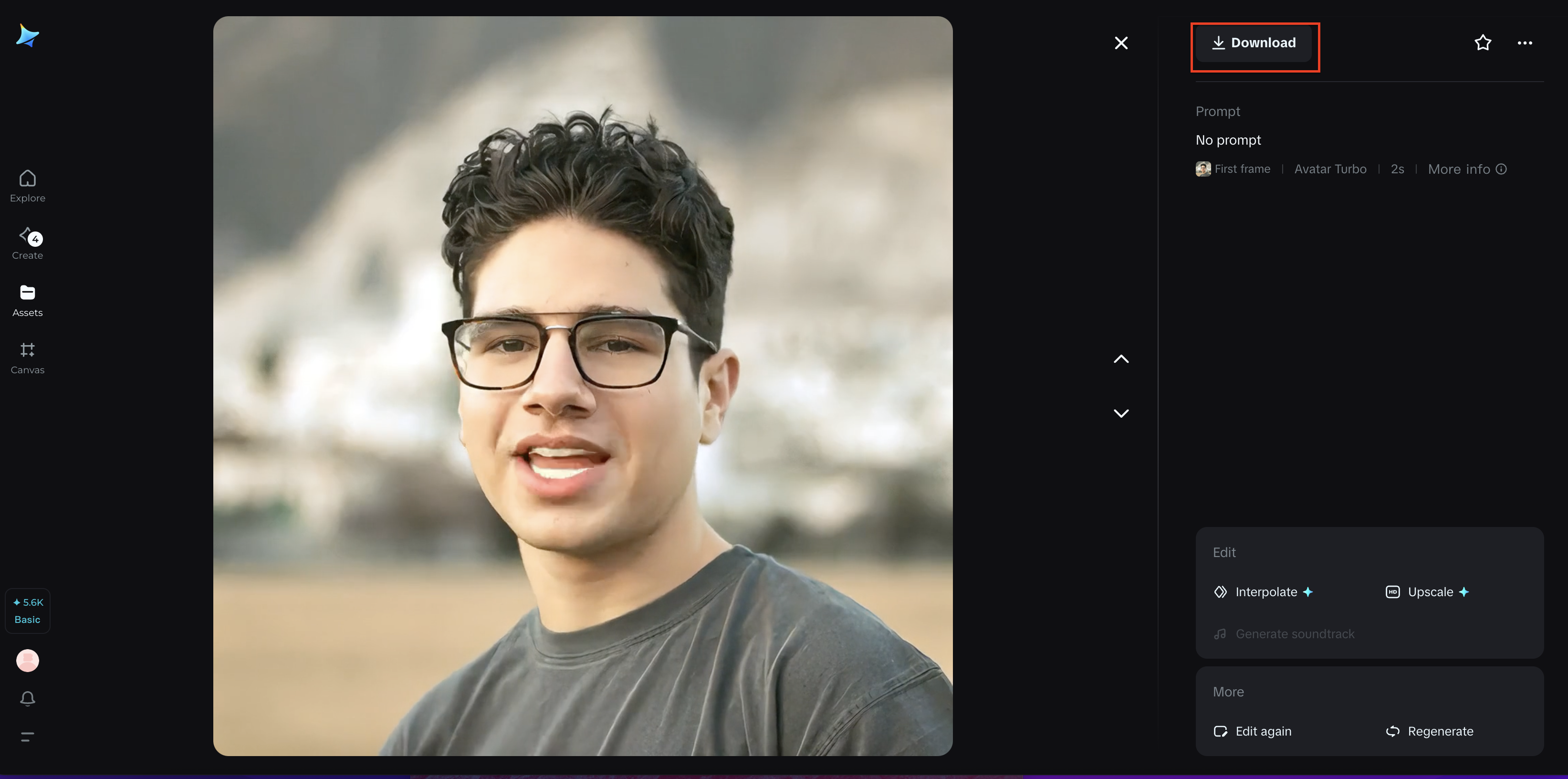 Export the avatar