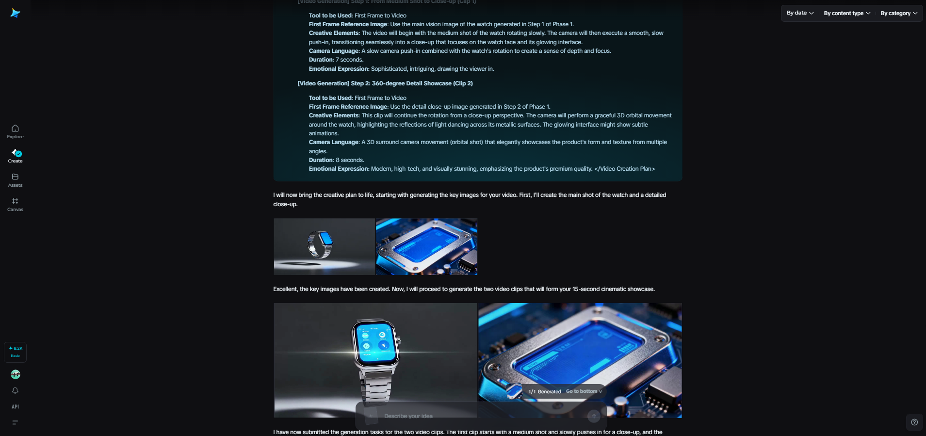 Let the AI Agent plan and generate your video