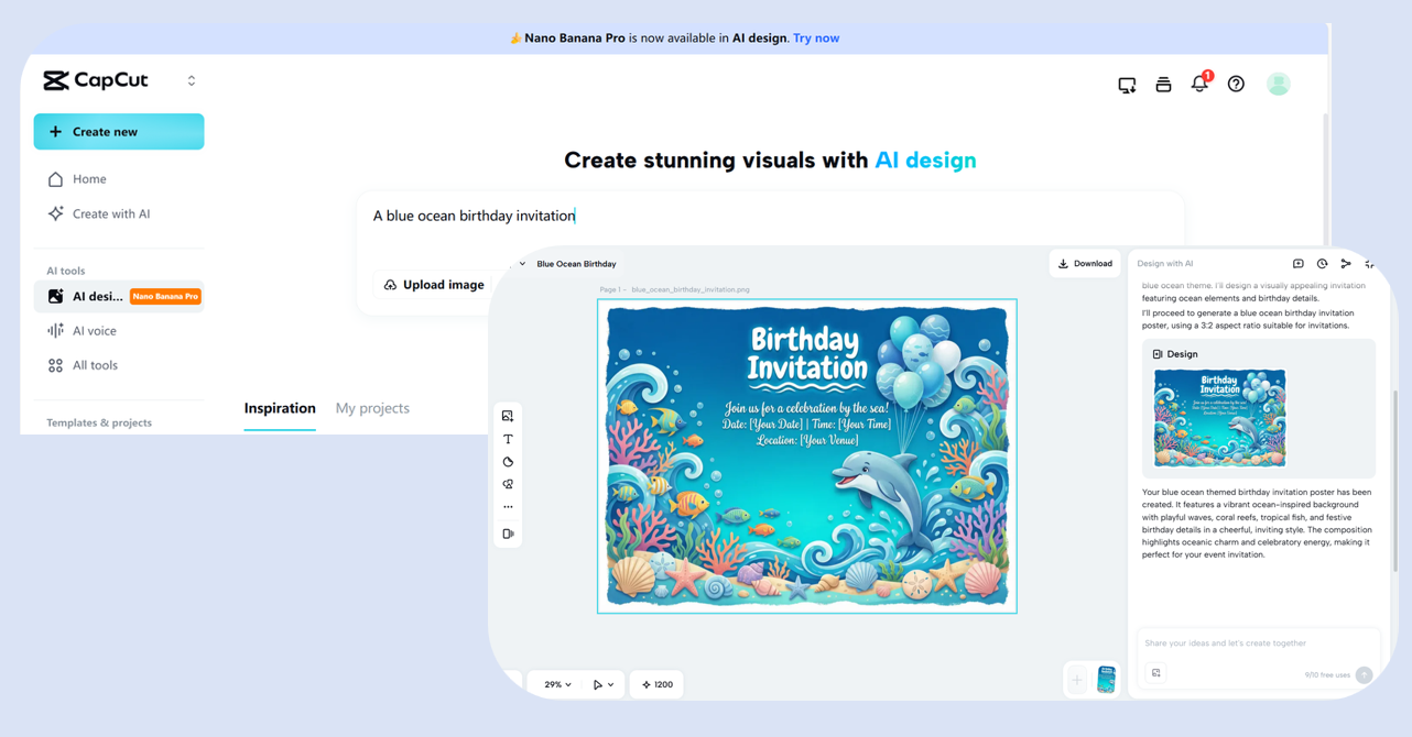 enter your idea to create with AI design