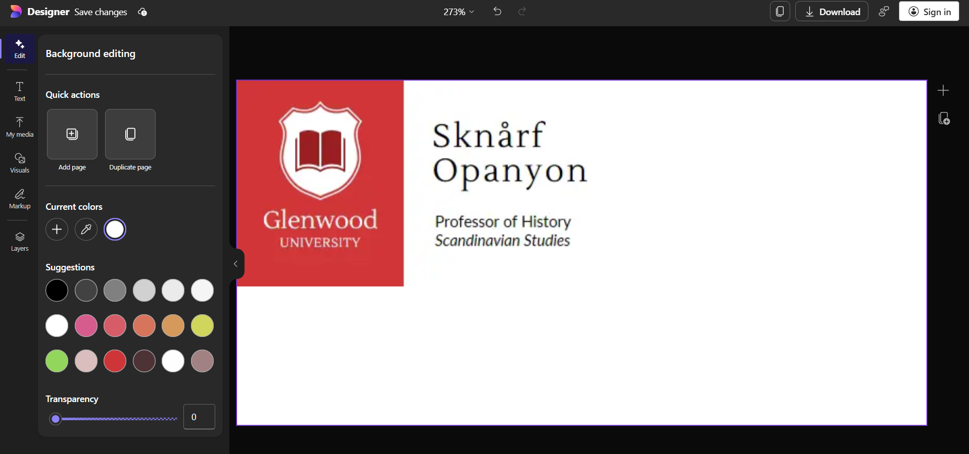 Download and customize a template