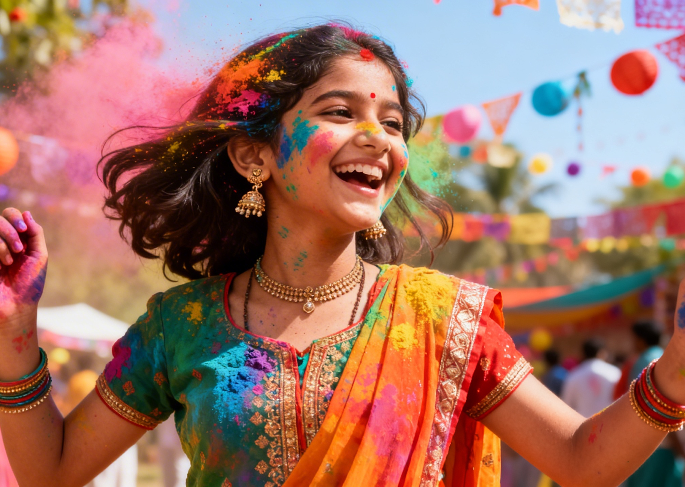 holi photo for girls background 