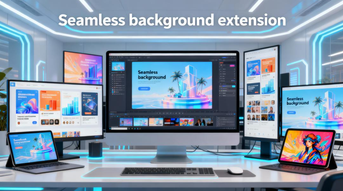 Extend image backgrounds flawlessly
