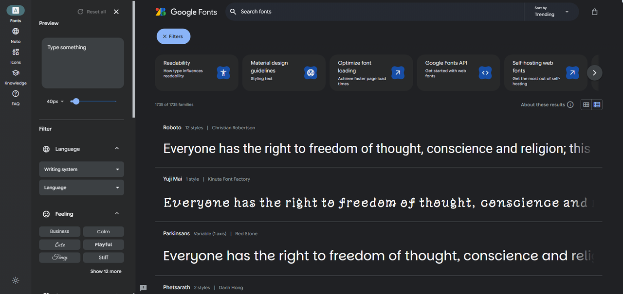 Google Fonts