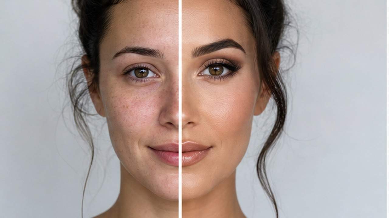 Before and After Face Transformation Video Maker prompt result 1