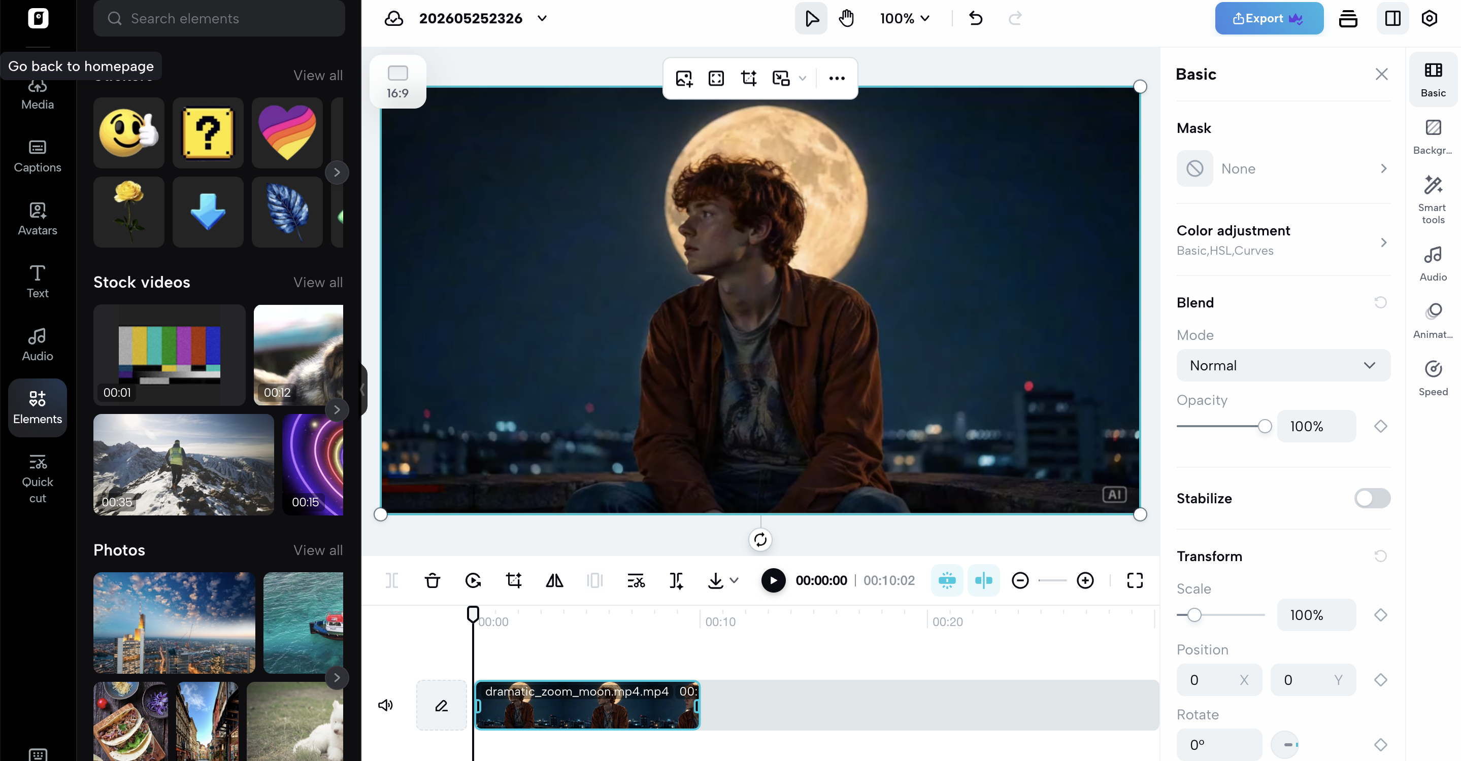 Navigate to the video editor