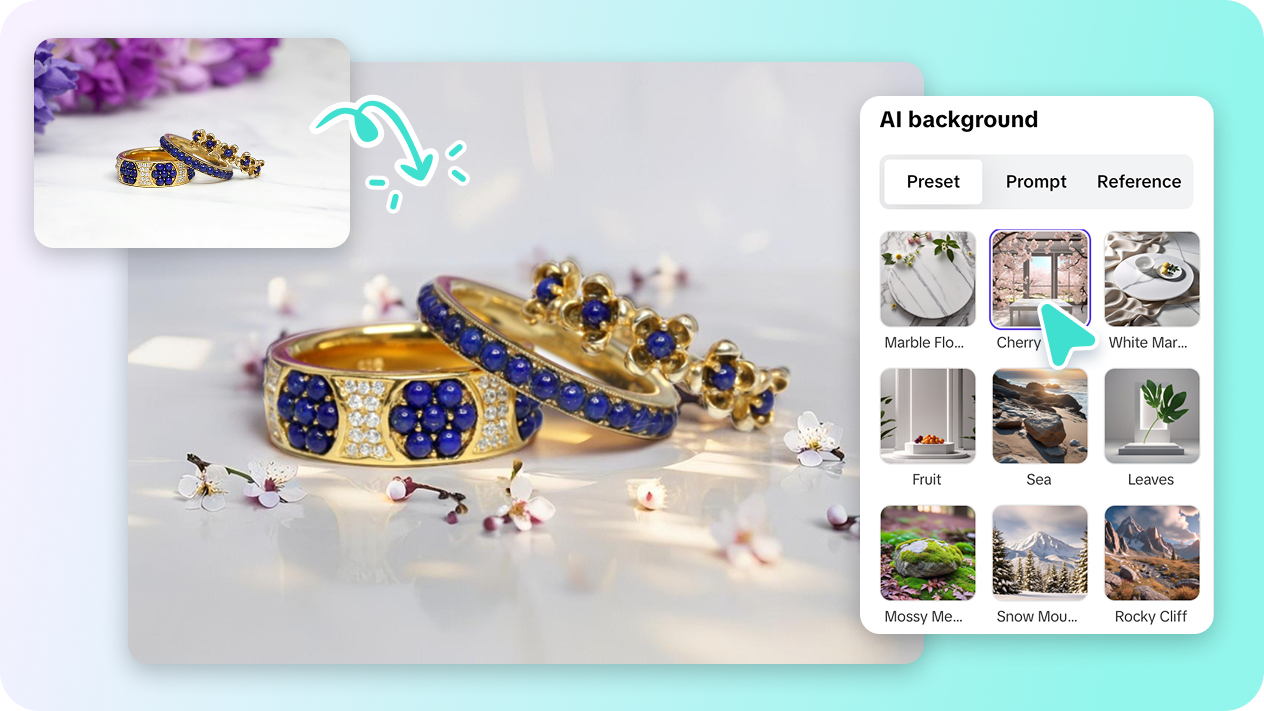 Remove unwanted backgrounds & add AI backdrops