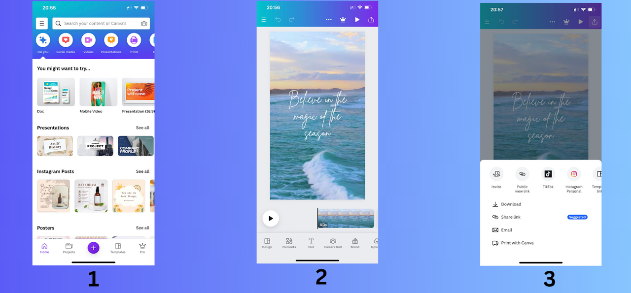 How to use Canva's templates