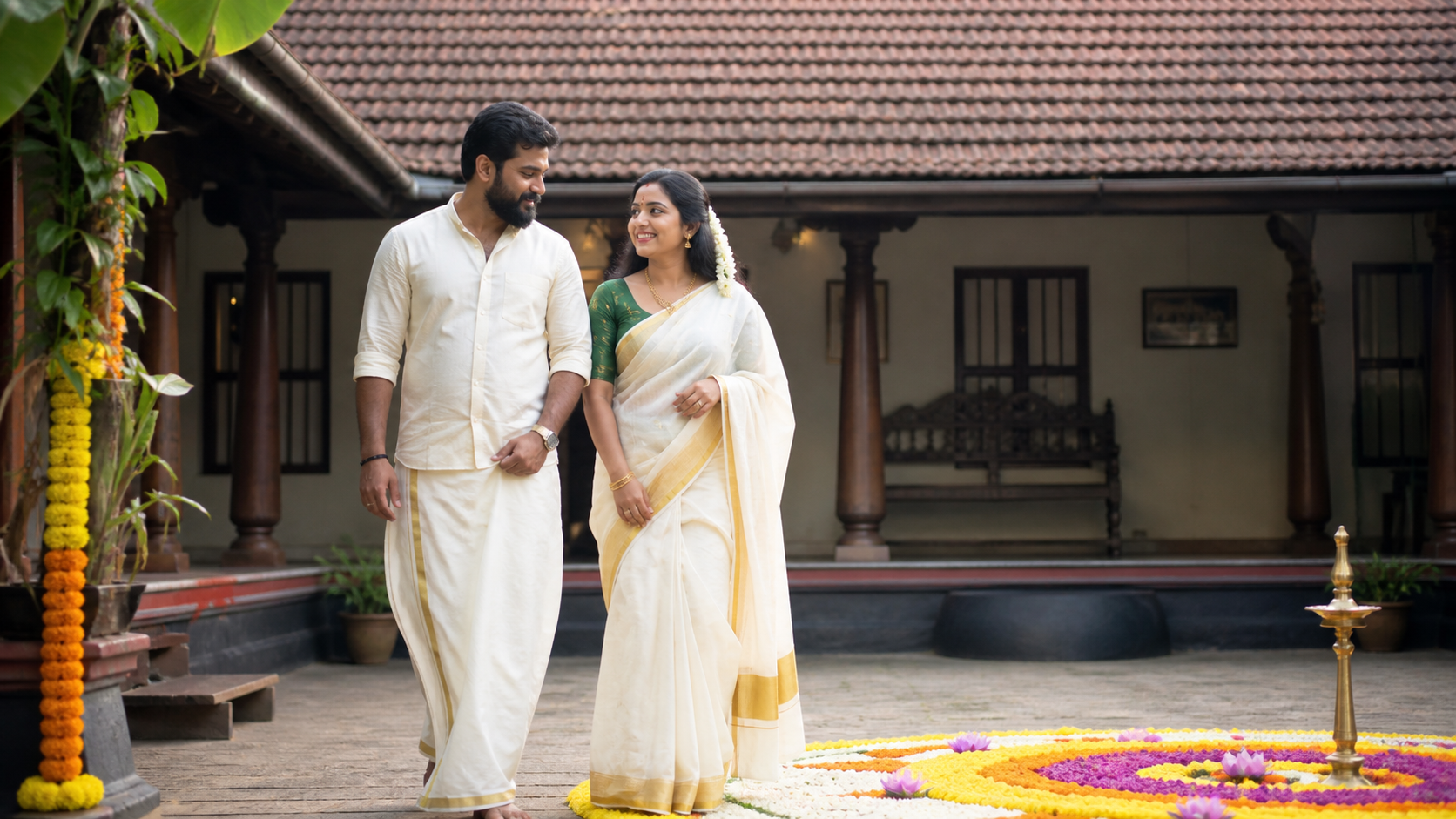 Onam Couple Prompts hero image