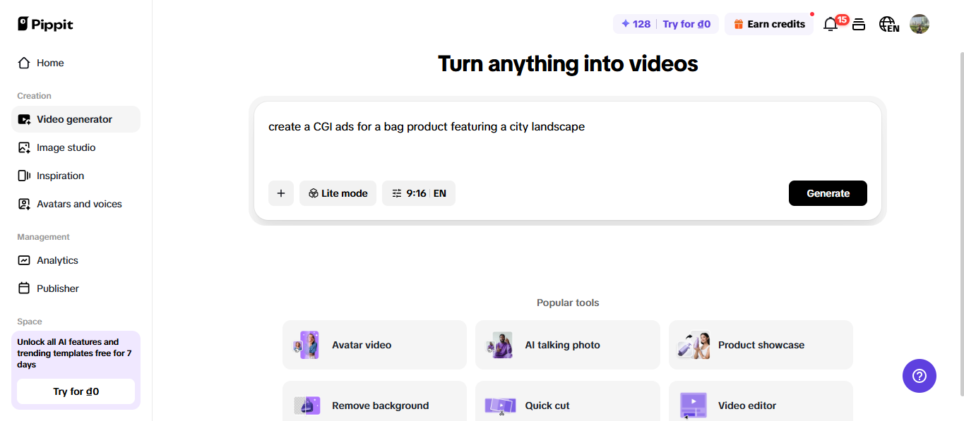 Turn anything into videos