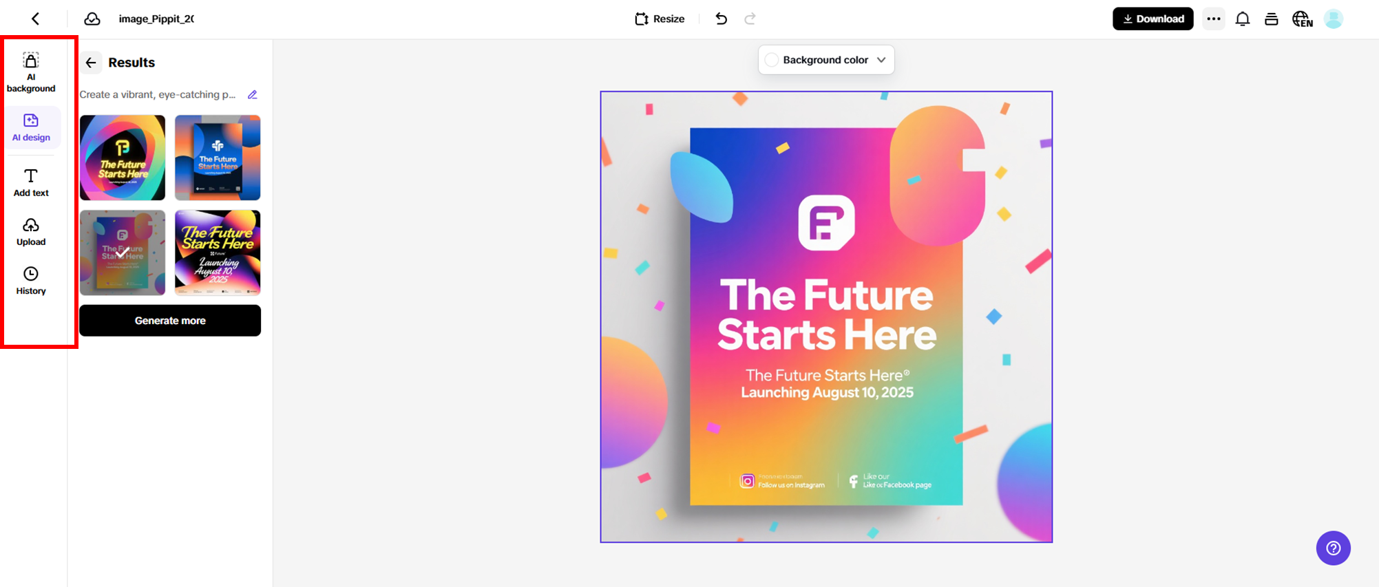 Personalize seu pôster