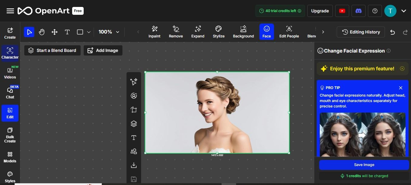 OpenArt - editor wajah foto online terbaik secara gratis