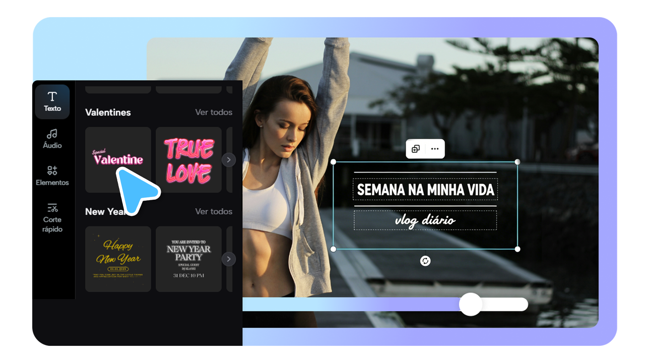 como fazer os créditos finais de um vídeo com texto e fontes personalizáveis
