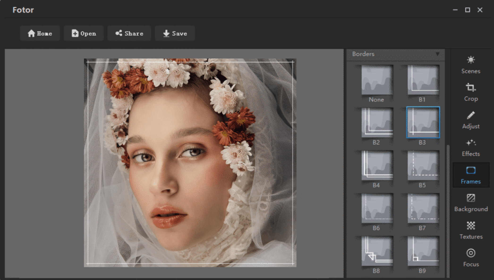 Showing how to use Fotor's Facebook photo editor