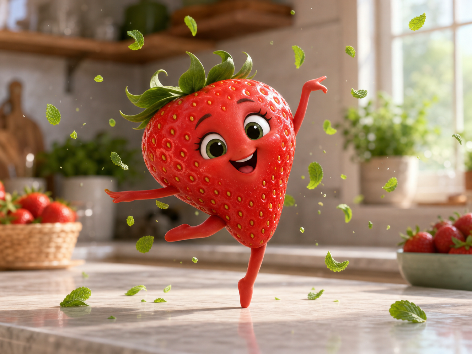 Dancing strawberry