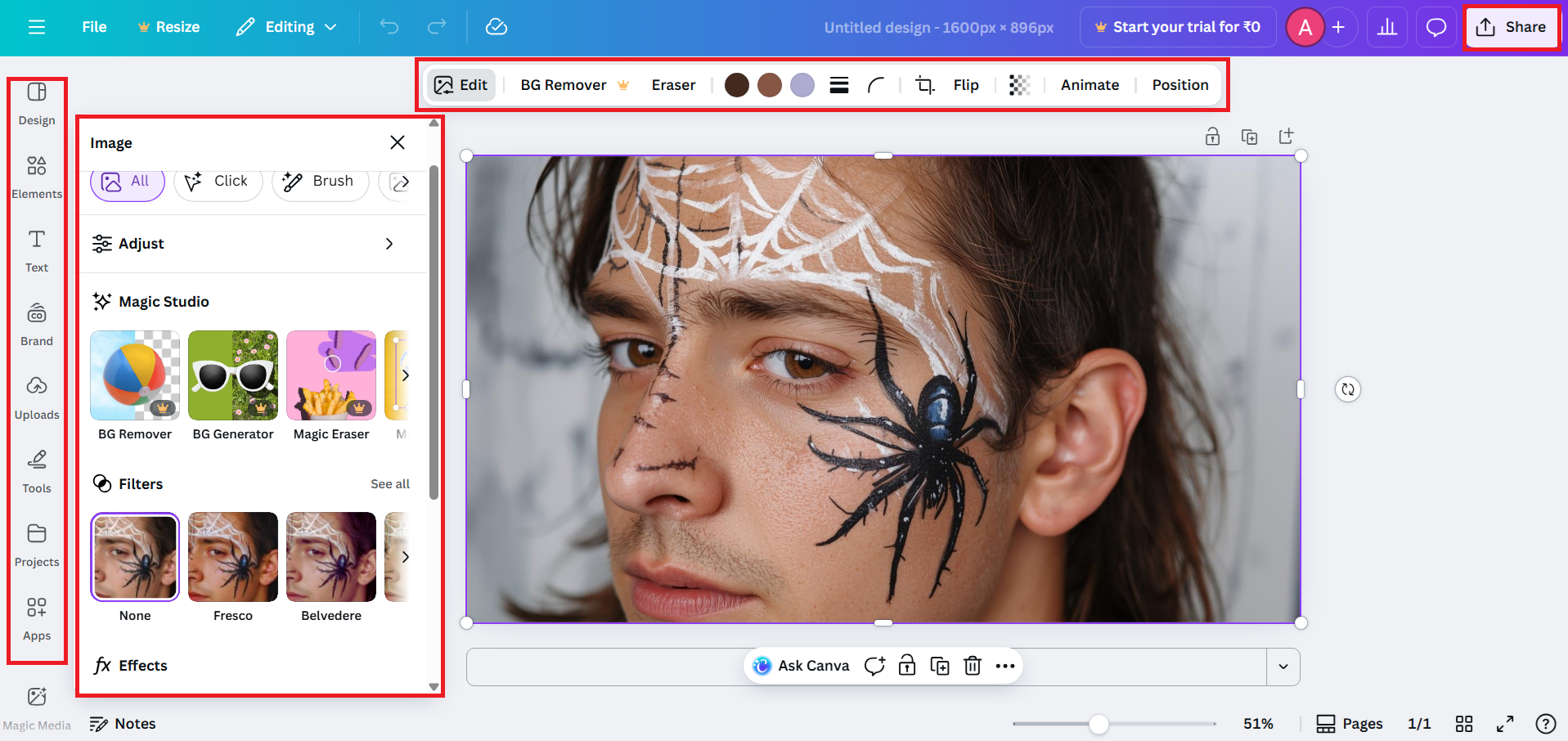 Edit and download your final image
