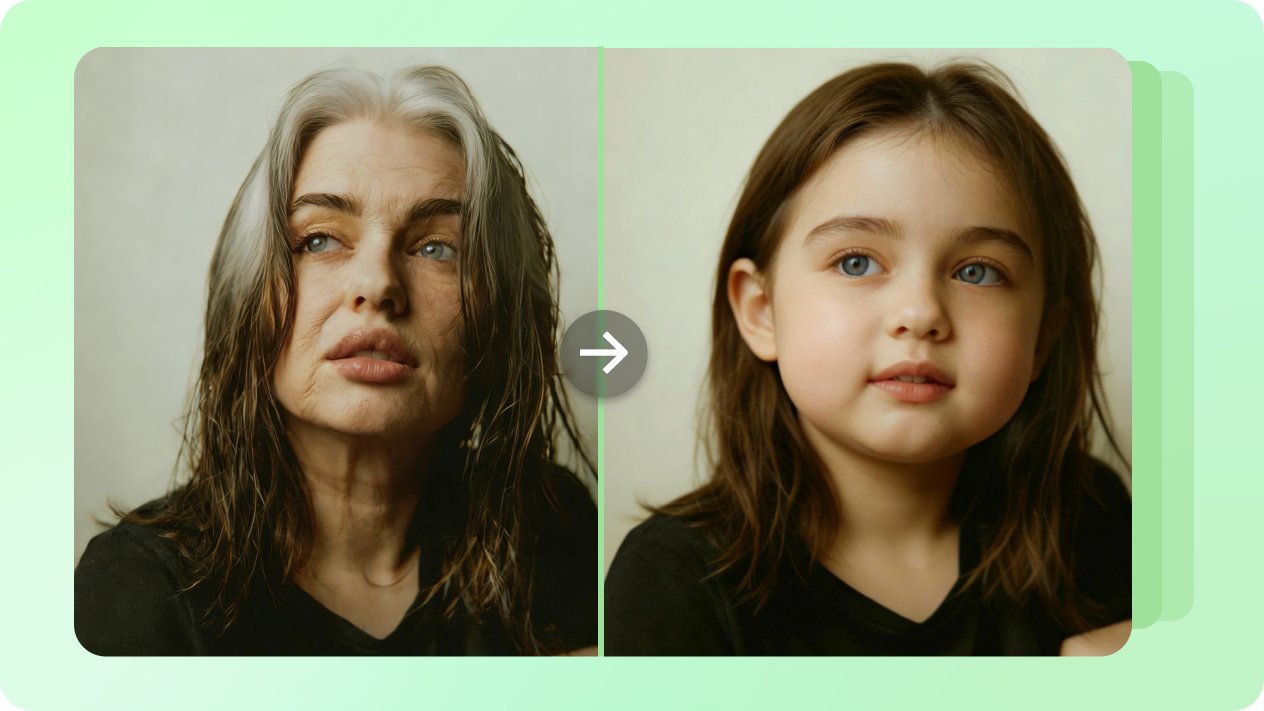 adult photos into adorable baby faces
