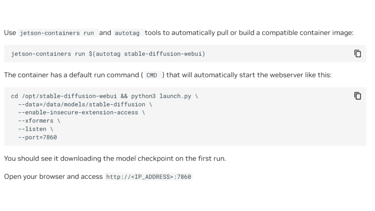 Run the jetson-containers command