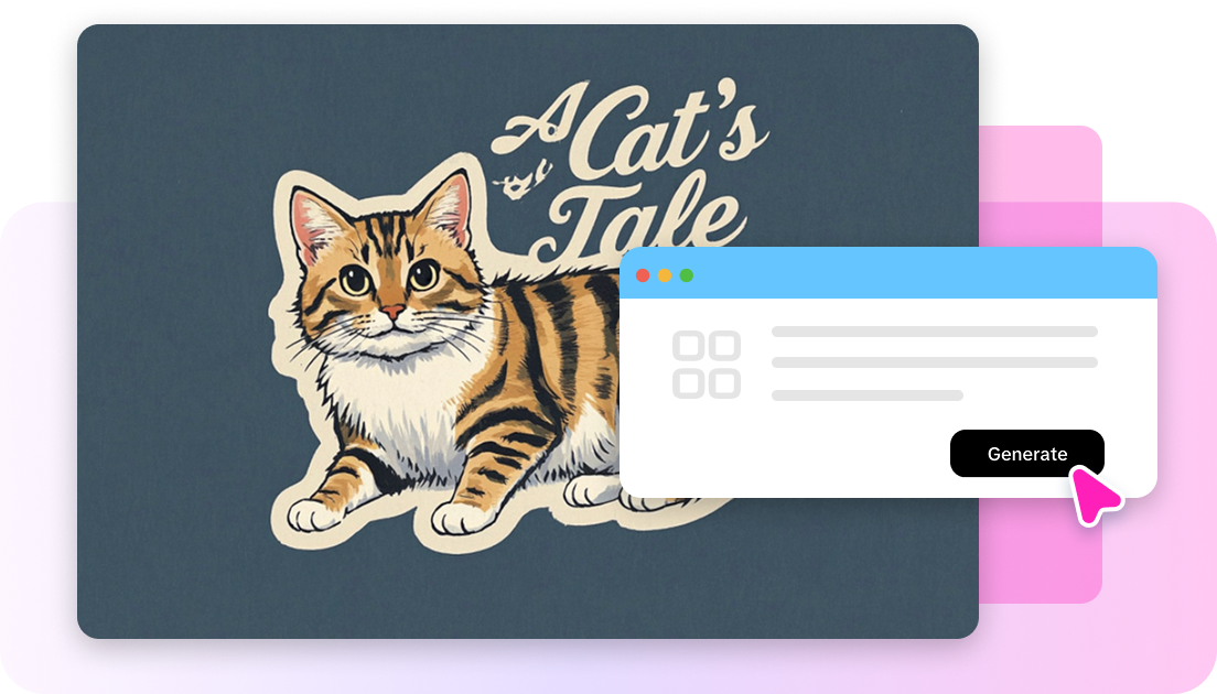 Transforme os prompts de texto em clipart