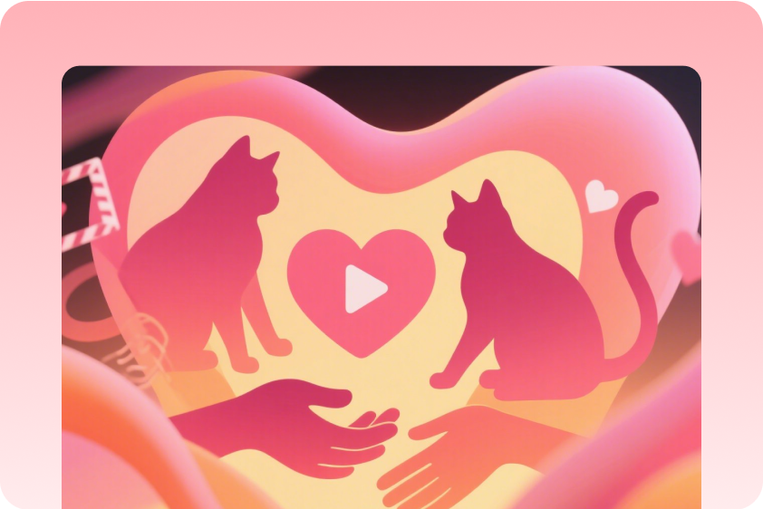 vídeo de gato com IA para marca