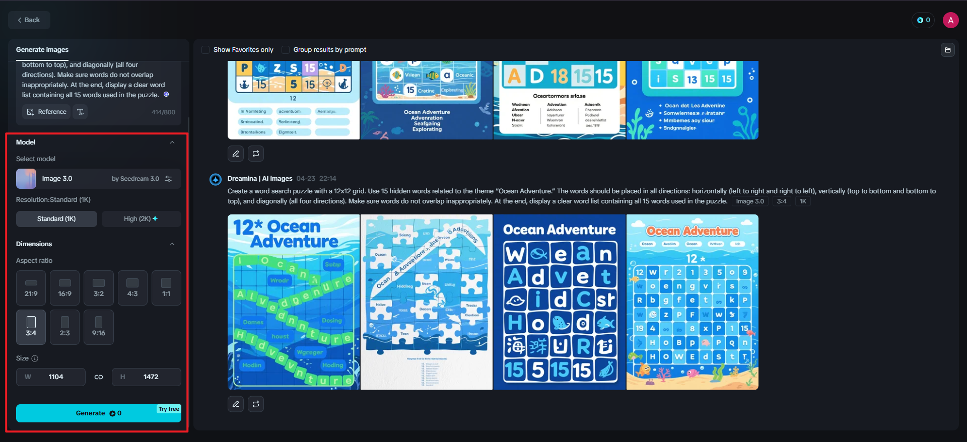 Criar próprio quebra-cabeça de pesquisa de palavras