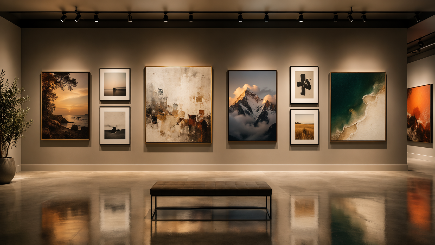 Dreamina Meigen Gallery ai prompt Beispiel 3: Inspirierende Kunstwand