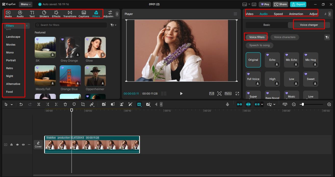 Szerkesztés és automatikus felirat hozzáadása a videóhoz