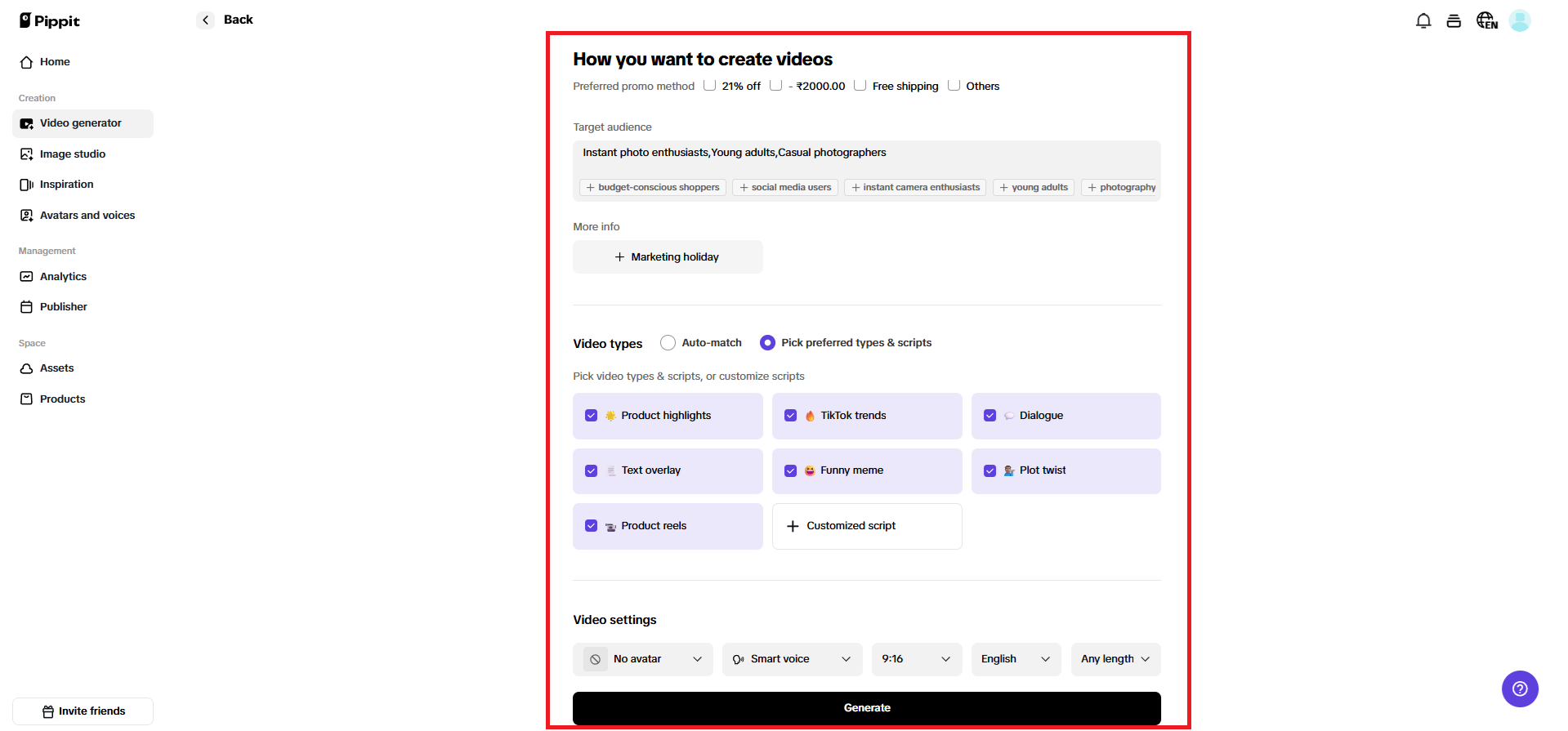 Set video details