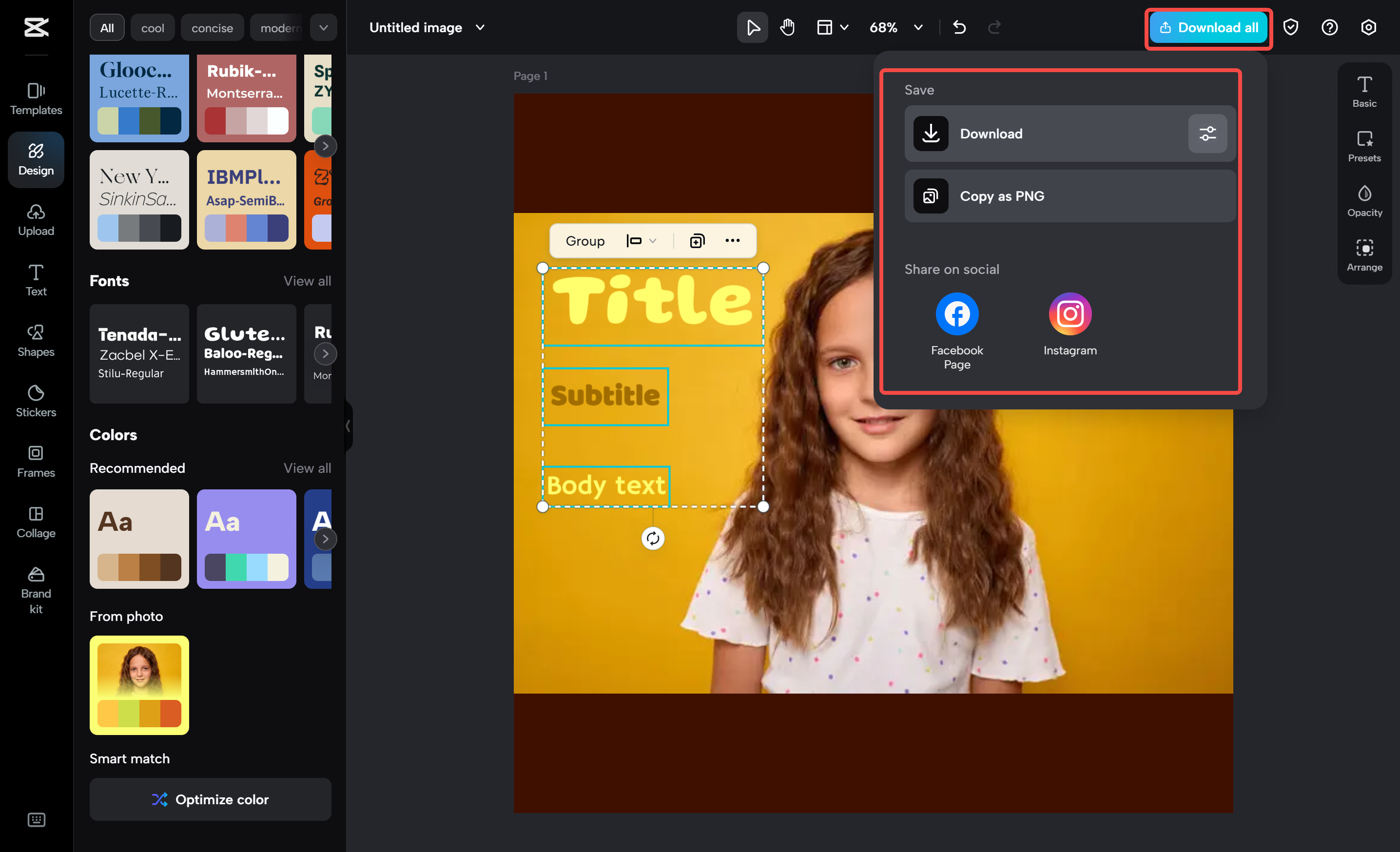 Exportieren des Bildes aus dem CapCut Desktop-Video-Editor