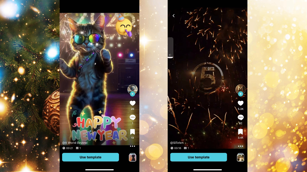 Animated countdown video template