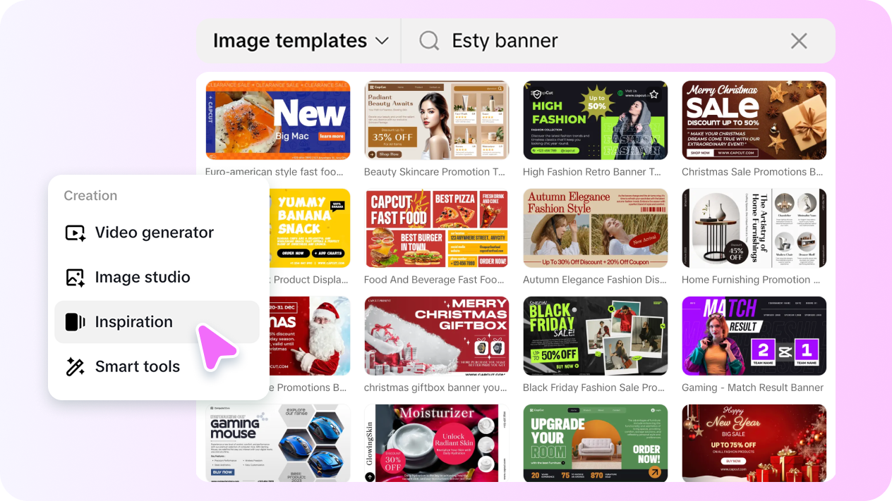 Craft a unique Etsy banner with custom templates