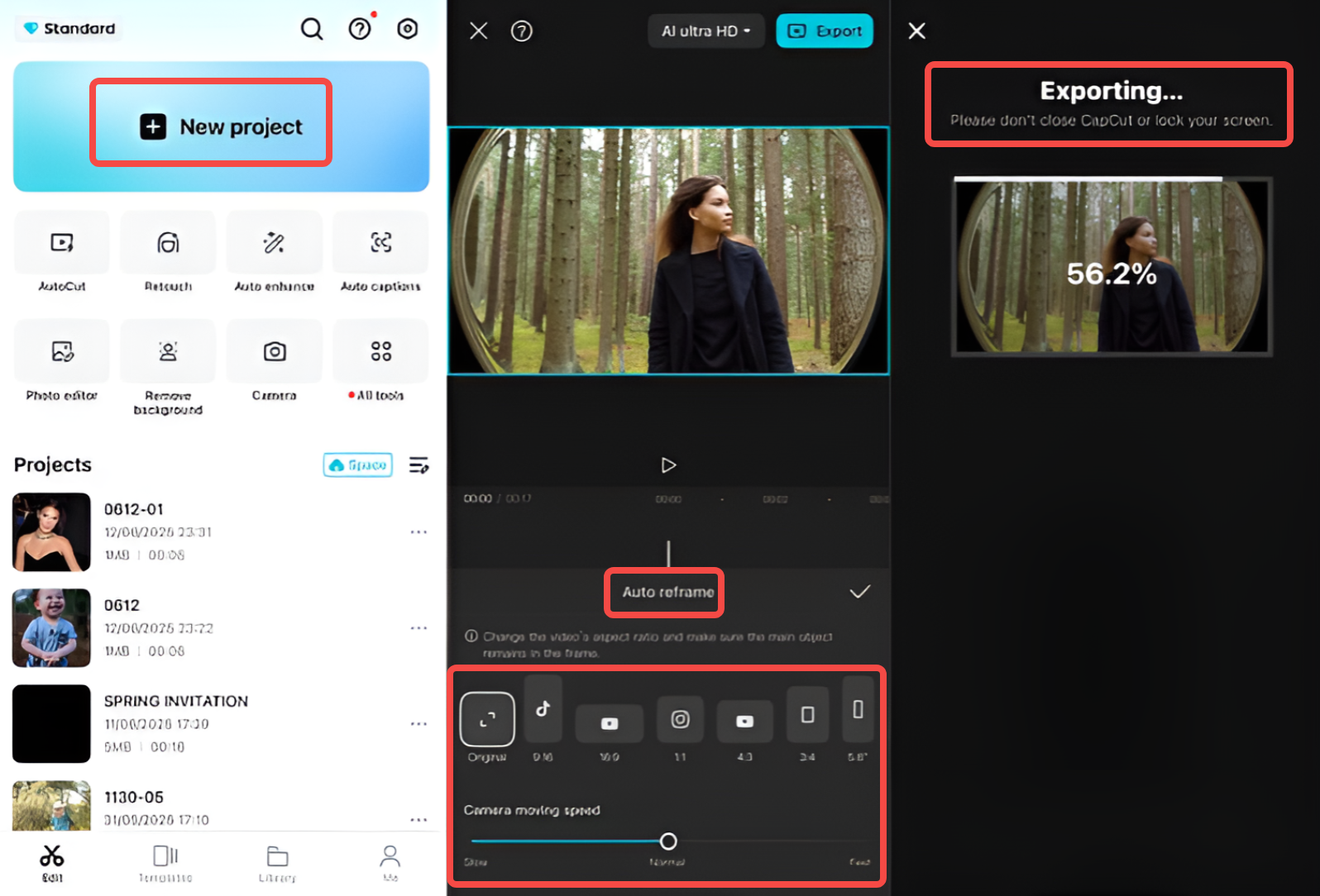 An easy way to use CapCut mobile app to resize videos